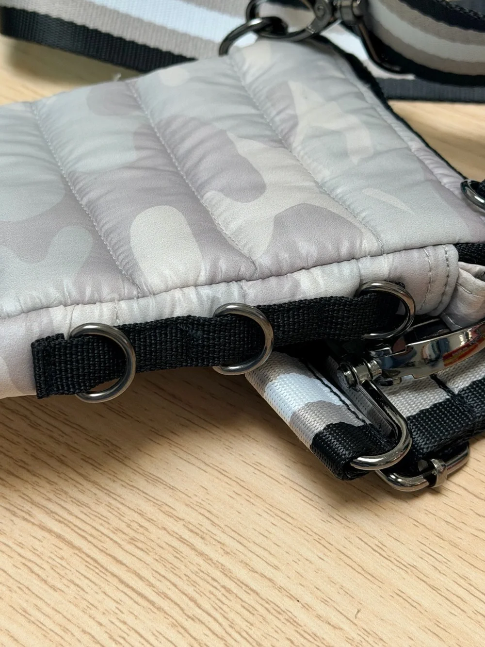 Think Royln Gray Camo Crossbody Purse